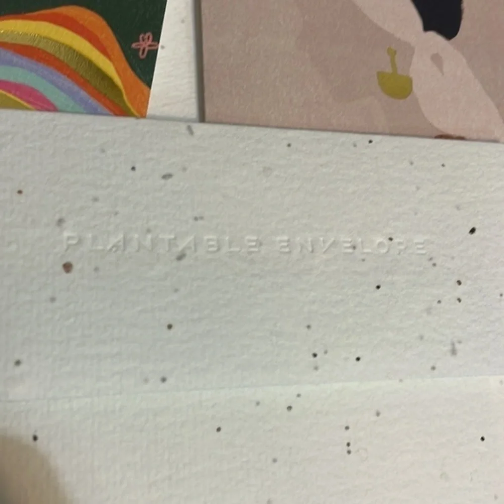 Seedlings note cards plantable envelopes 2 cards